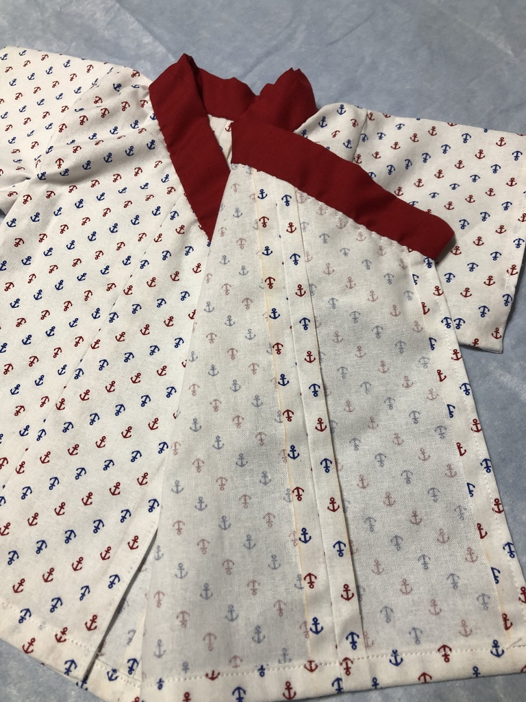 銀魂 くったりちゃん用 浴衣(マリン柄)