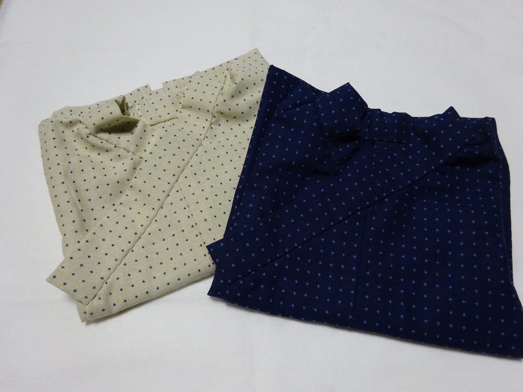 銀魂 くったりちゃん用 浴衣(絣模様)