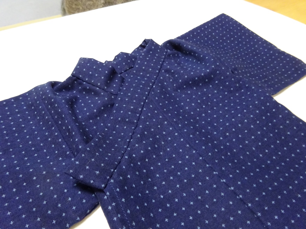 銀魂 くったりちゃん用 浴衣(絣模様)