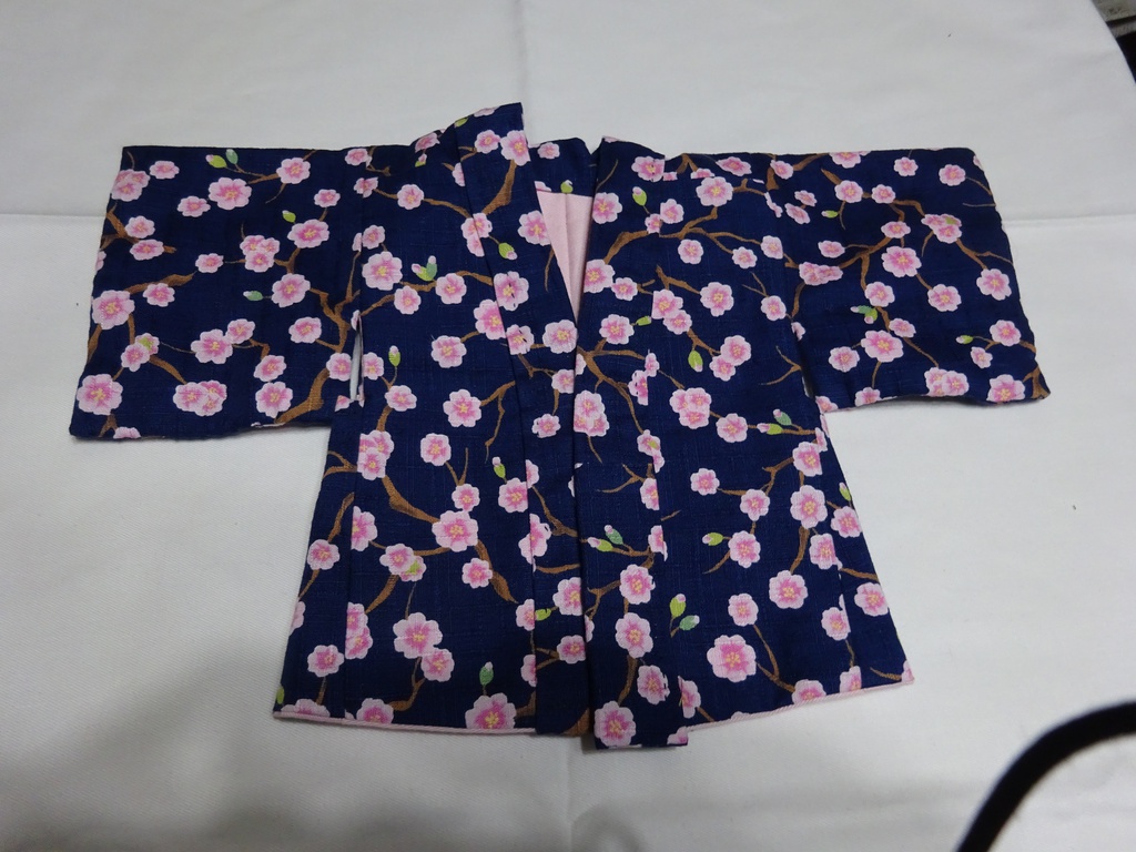 銀魂 くったりちゃん用 羽織(桜柄)