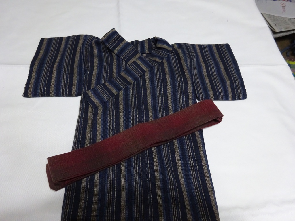 銀魂 くったりちゃん用 長着(着物・しましま)