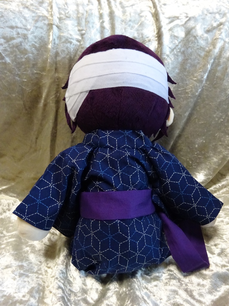 銀魂 くったりちゃん用 浴衣(麻の葉模様)