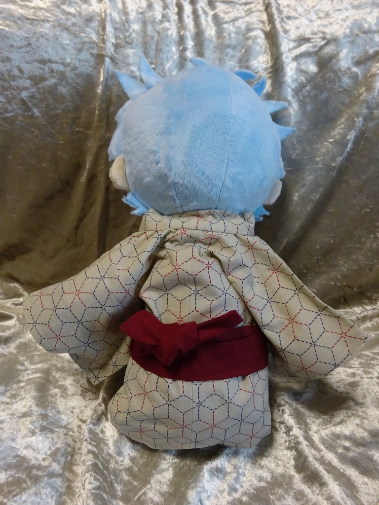 銀魂 くったりちゃん用 浴衣(麻の葉模様)