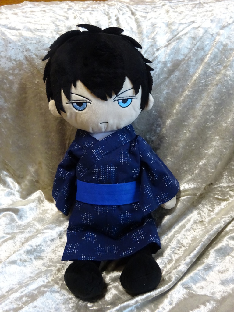 銀魂 くったりちゃん用 浴衣(井形模様)