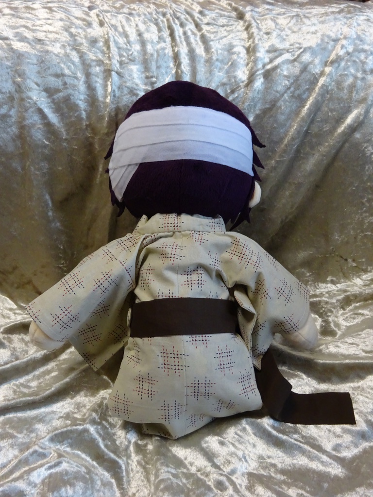 銀魂 くったりちゃん用 浴衣(井形模様)