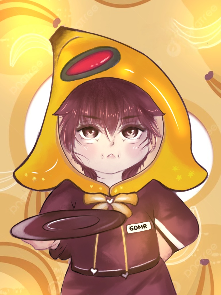 Chibi Banana Ilustration