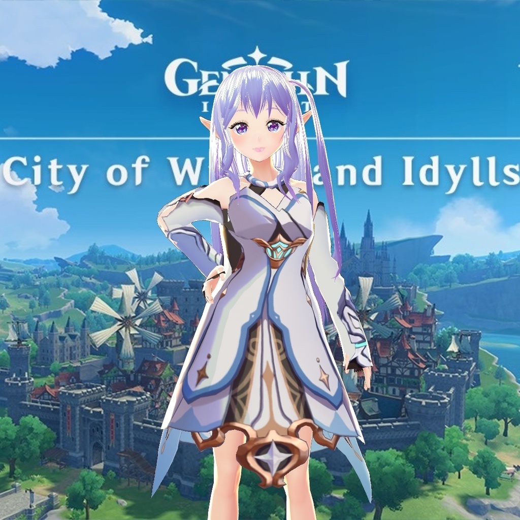 VRoid Genshin Impact Traveler Lumine Outfit