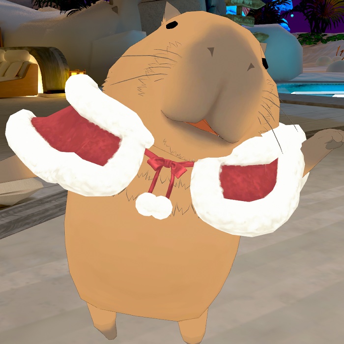 うさ耳もこもこケープ【かっぴーとモルたん用】