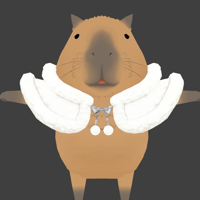 うさ耳もこもこケープ【かっぴーとモルたん用】