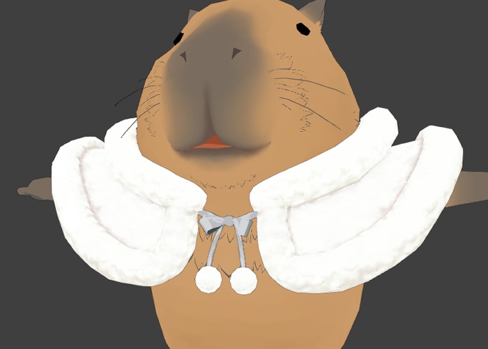 うさ耳もこもこケープ【かっぴーとモルたん用】