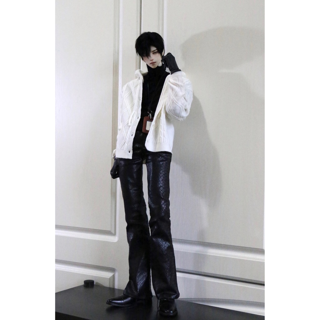 【BREZZA】【1/4】75cm カーディガン ケーブル編み ニットパーカー