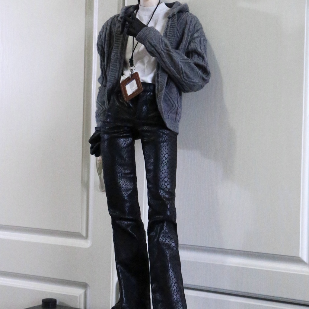 【BREZZA】【1/4】75cm カーディガン ケーブル編み ニットパーカー