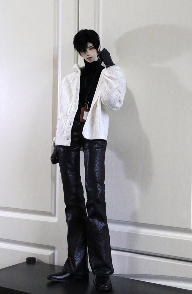 【BREZZA】【1/4】75cm カーディガン ケーブル編み ニットパーカー