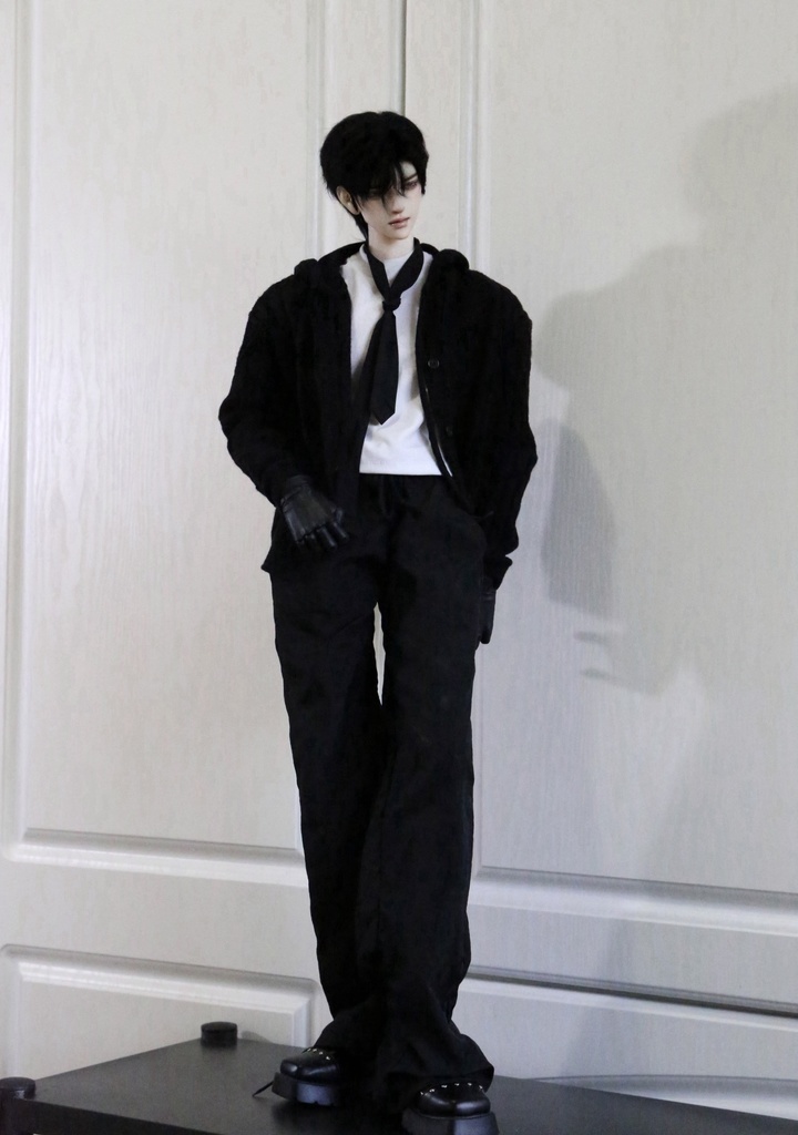 【BREZZA】【1/4】75cm カーディガン ケーブル編み ニットパーカー