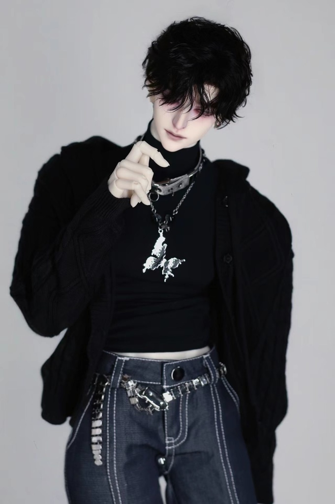 【BREZZA】【1/4】75cm カーディガン ケーブル編み ニットパーカー