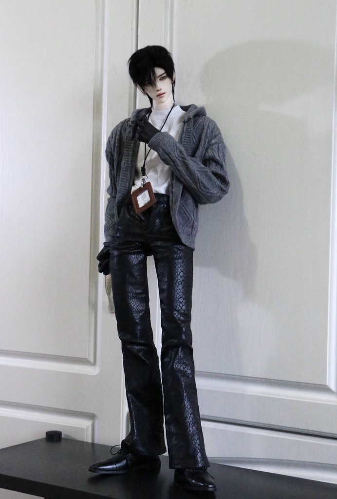 【BREZZA】【1/4】75cm カーディガン ケーブル編み ニットパーカー