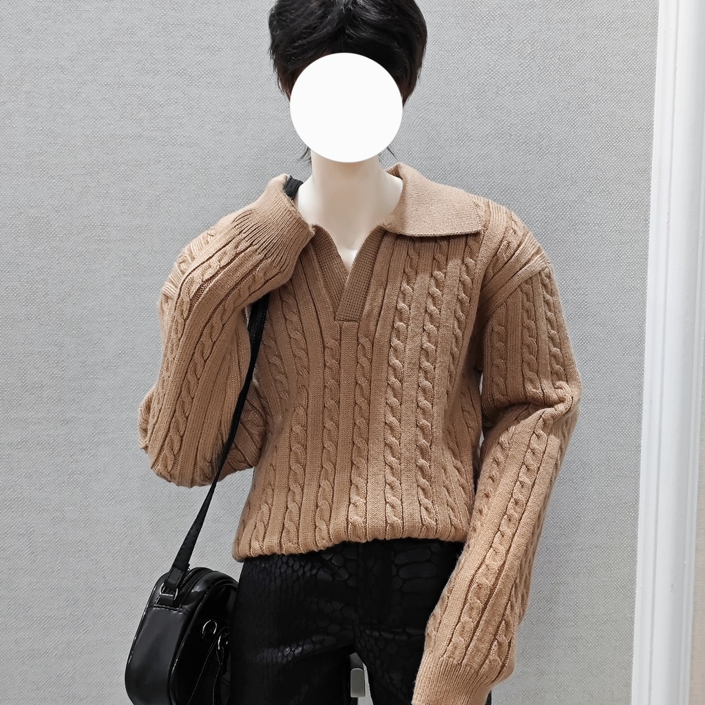 【BREZZA】【1/4】75cm ニット POLOシャツ 長袖 トップス