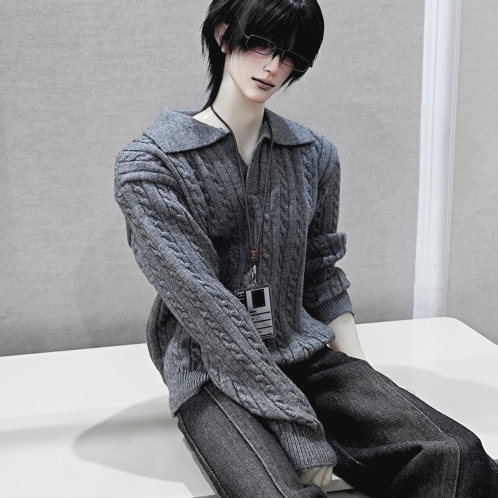【BREZZA】【1/4】75cm ニット POLOシャツ 長袖 トップス