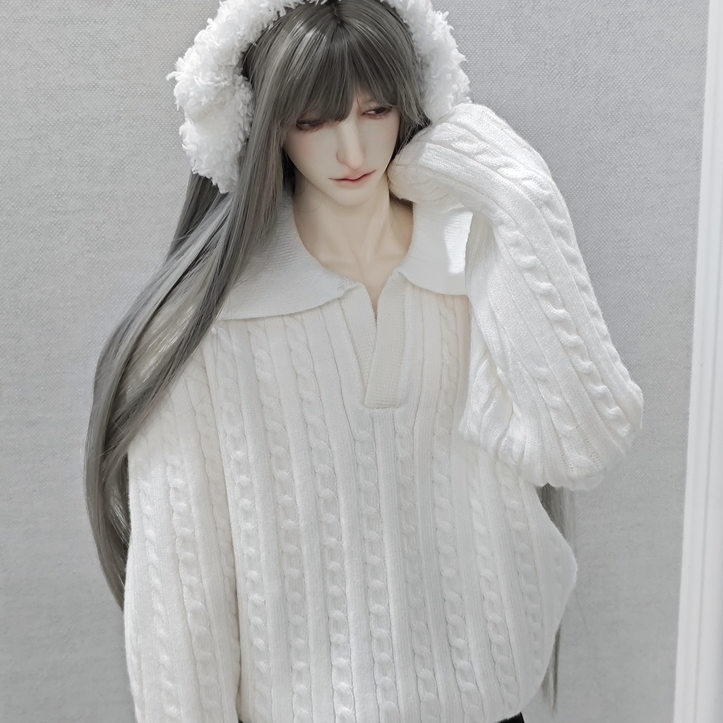 【BREZZA】【1/4】75cm ニット POLOシャツ 長袖 トップス