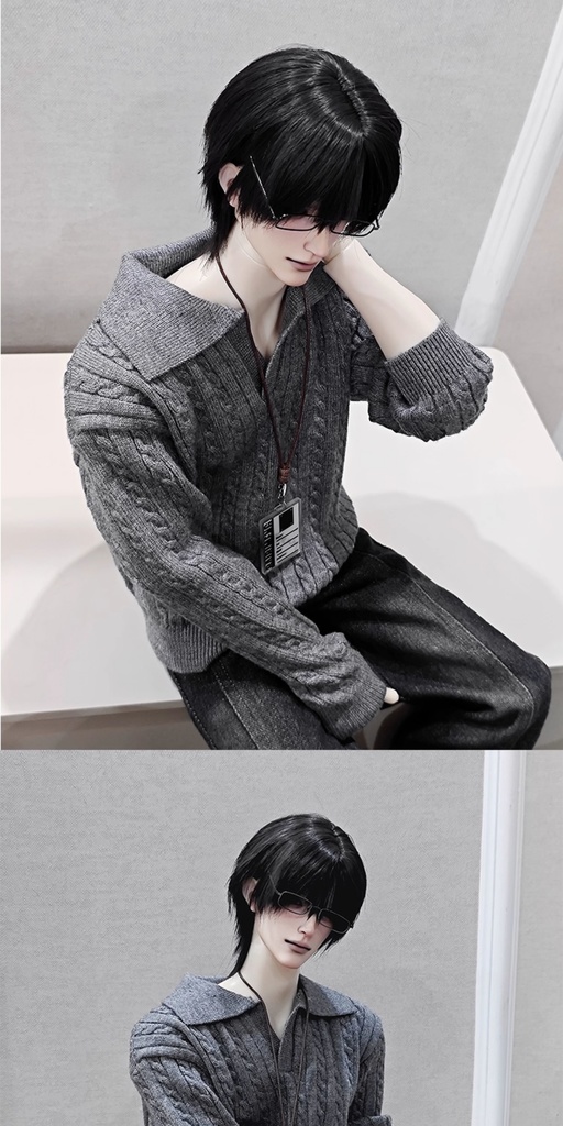 【BREZZA】【1/4】75cm ニット POLOシャツ 長袖 トップス