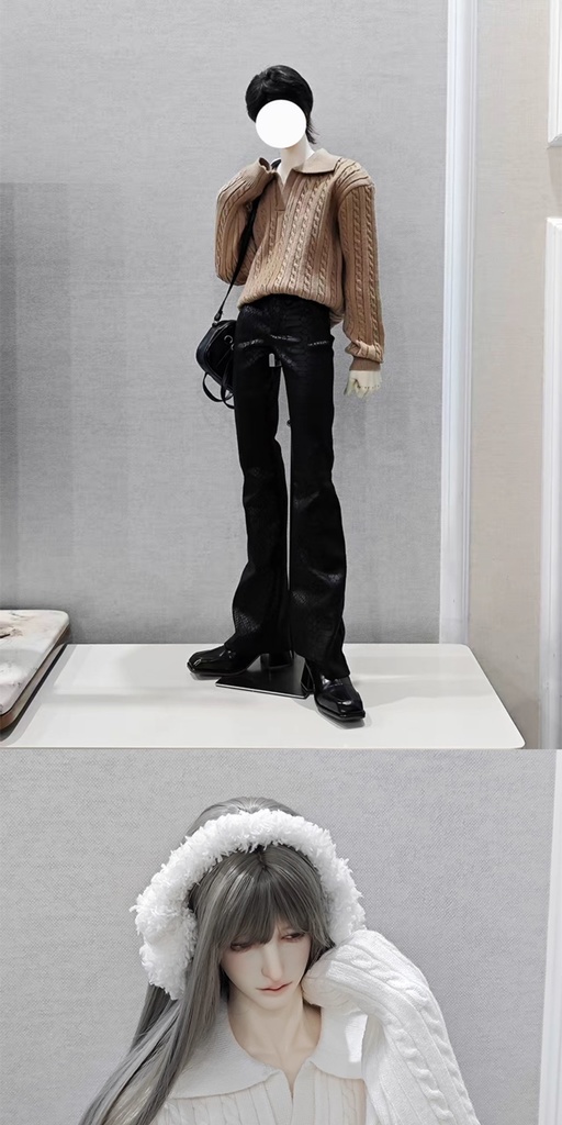 【BREZZA】【1/4】75cm ニット POLOシャツ 長袖 トップス