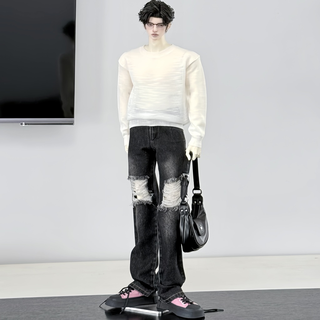 【BREZZA】【1/4】75cm 透け感クルーネックニット