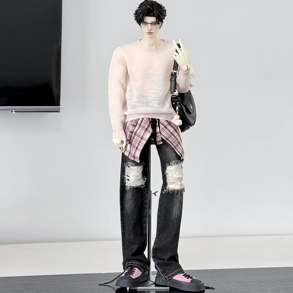 【BREZZA】【1/4】75cm 透け感クルーネックニット