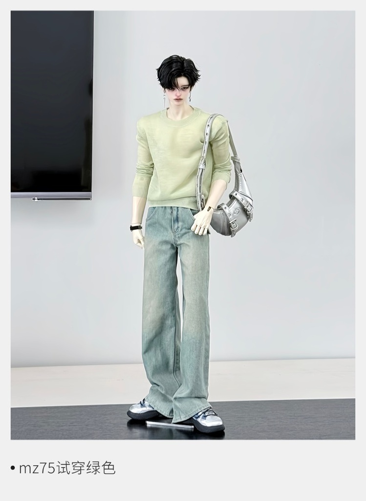 【BREZZA】【1/4】75cm 透け感クルーネックニット