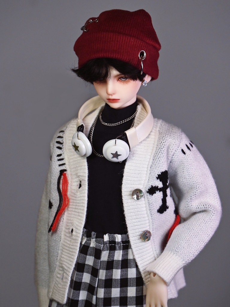 【BREZZA】【ID75,1/4,73cm】 カーディガン 十字架 ドール服