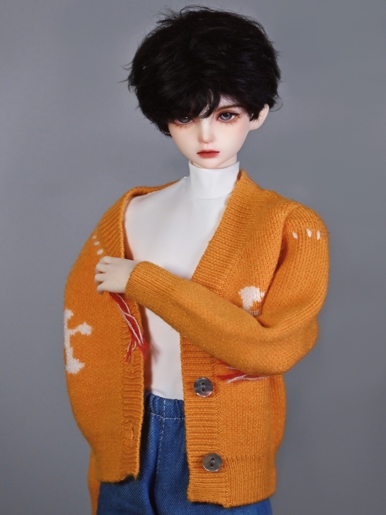 【BREZZA】【ID75,1/4,73cm】 カーディガン 十字架 ドール服