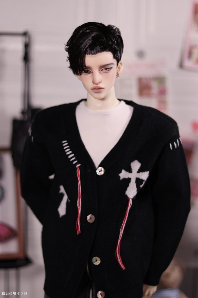 【BREZZA】【ID75,1/4,73cm】 カーディガン 十字架 ドール服