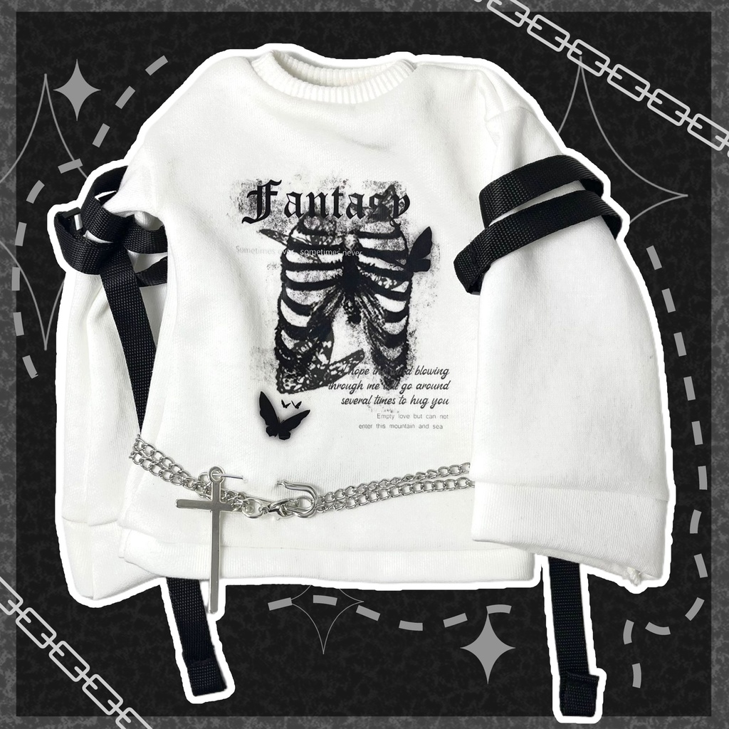 【BREZZA】【1/4】 黒白 セット トレーナー スカート 帽子 網タイツ