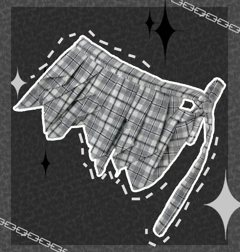 【BREZZA】【1/4】 黒白 セット トレーナー スカート 帽子 網タイツ