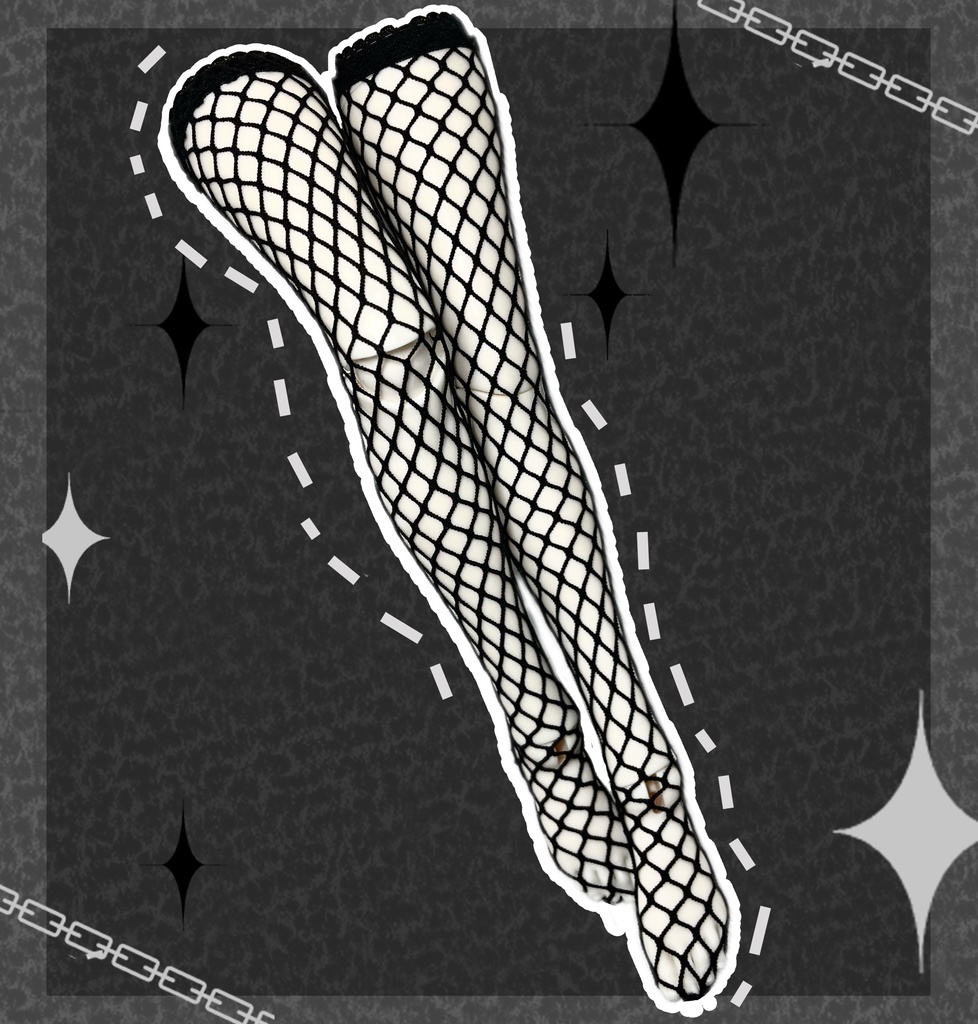 【BREZZA】【1/4】 黒白 セット トレーナー スカート 帽子 網タイツ