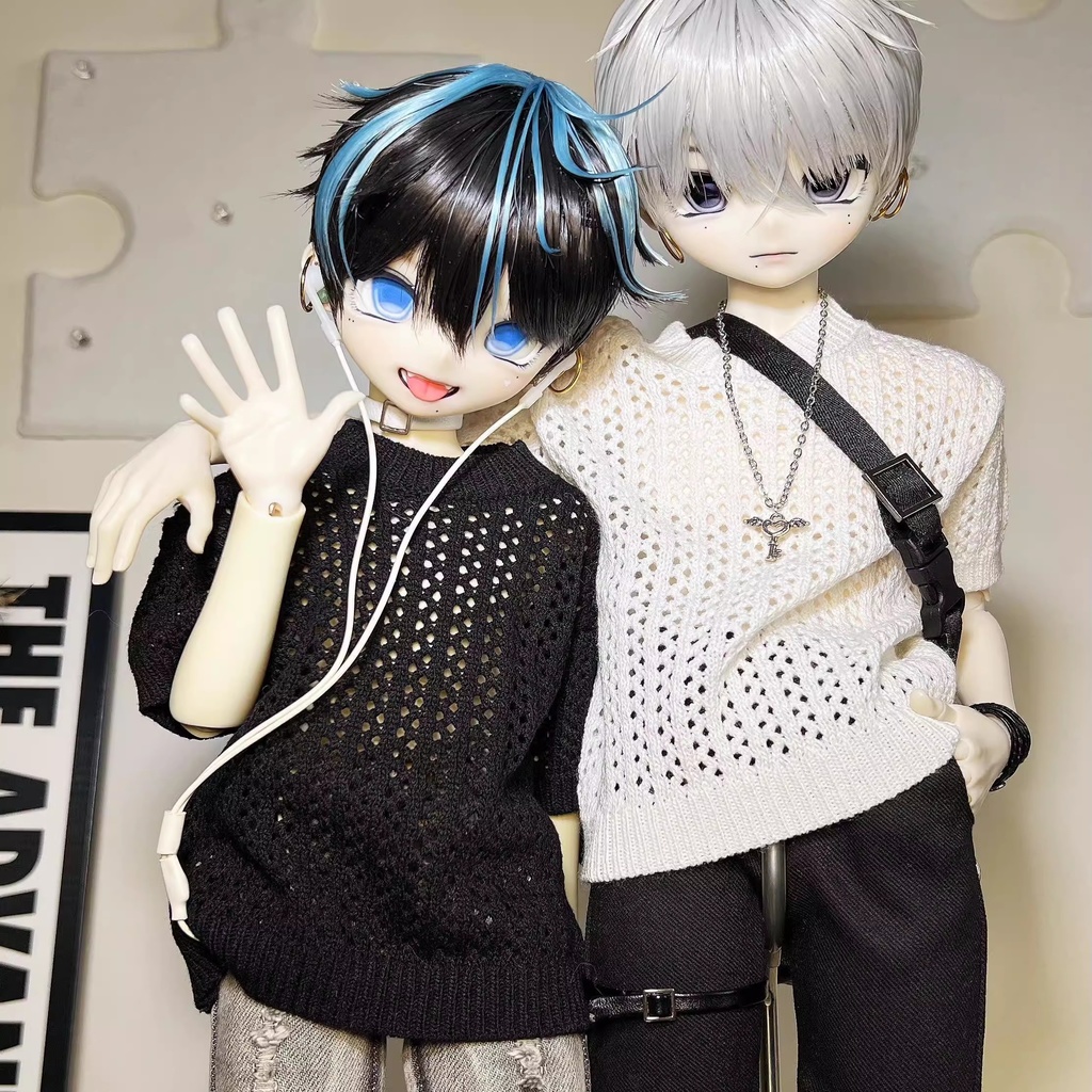 【BREZZA】【1/4】ニット 半袖 トップス 透かし編み 落ち感 1/4ドール