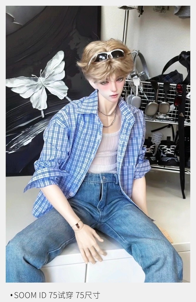 【BREZZA】【1/4,ID75,73】シャツ ベーシック ドール服