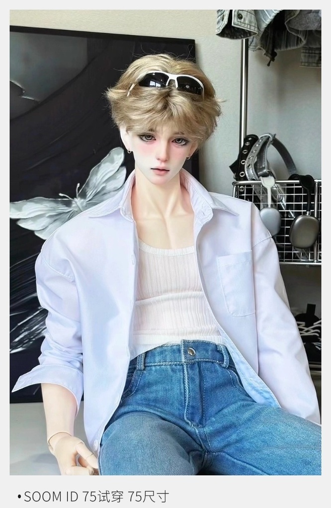 【BREZZA】【1/4,ID75,73】シャツ ベーシック ドール服