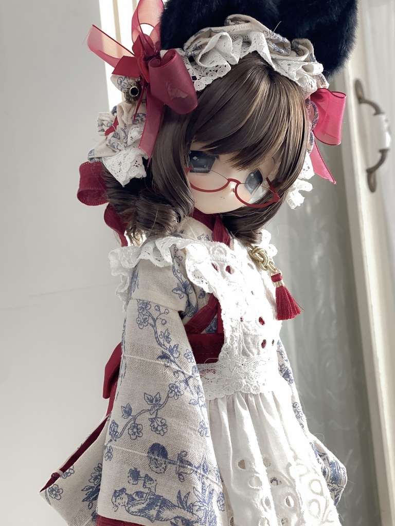 【BREZZA】【1/4,1/6】猫耳 ヘアバンド ロリータ 1/4ドール 1/4ドール服 1/4サイズ 1/4ドール用 SDM MSD ドレス