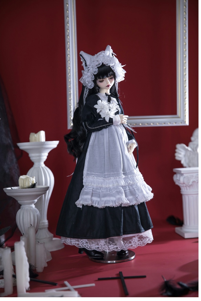 【BREZZA】【1/4】ドール服 メイド服 魔女 シスター エプロン ロリータ 1/4ドール 1/4ドール服 1/4サイズ 1/4ドール用 SDM MSD ドレス