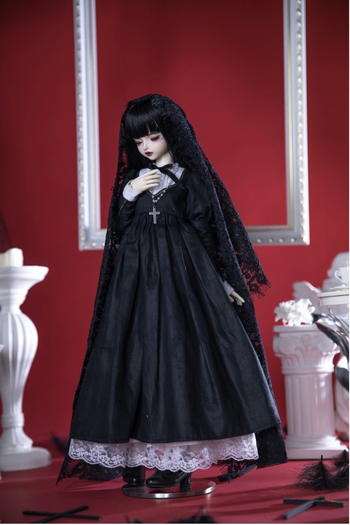 【BREZZA】【1/4】ドール服 メイド服 魔女 シスター エプロン ロリータ 1/4ドール 1/4ドール服 1/4サイズ 1/4ドール用 SDM MSD ドレス