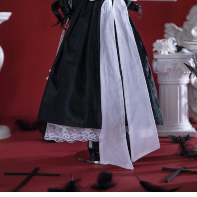 【BREZZA】【1/4】ドール服 メイド服 魔女 シスター エプロン ロリータ 1/4ドール 1/4ドール服 1/4サイズ 1/4ドール用 SDM MSD ドレス