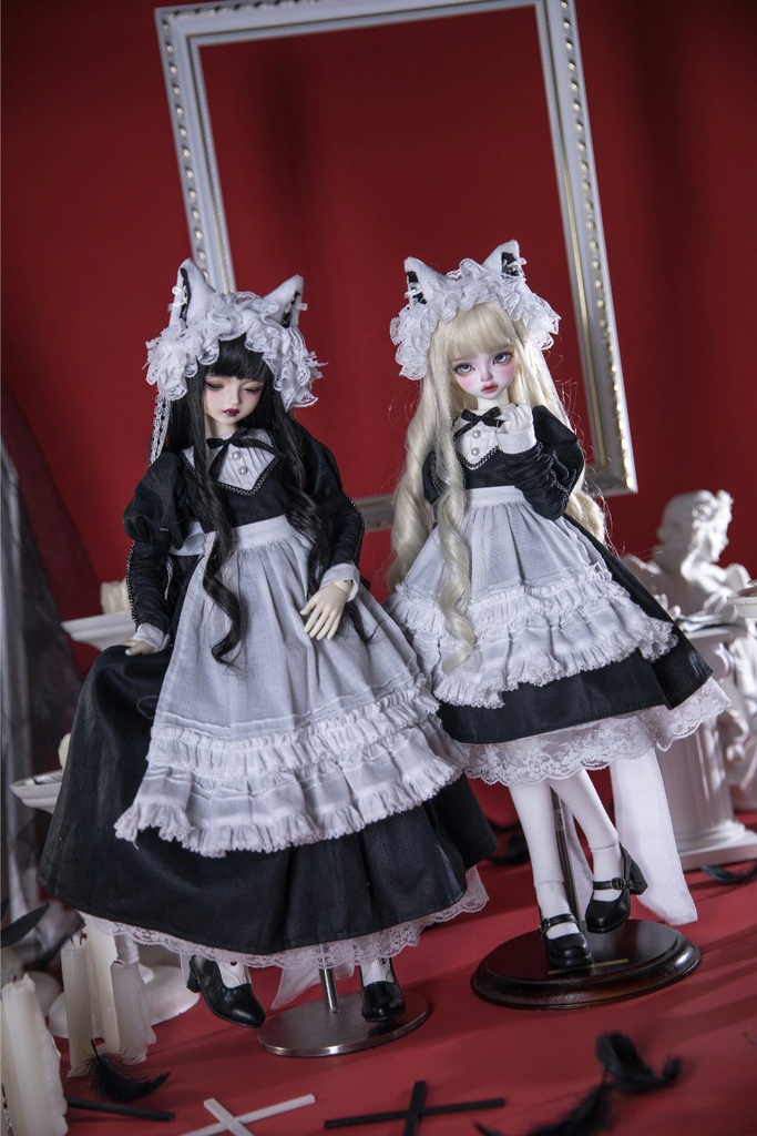 【BREZZA】【1/4】ドール服 メイド服 魔女 シスター エプロン ロリータ 1/4ドール 1/4ドール服 1/4サイズ 1/4ドール用 SDM MSD ドレス