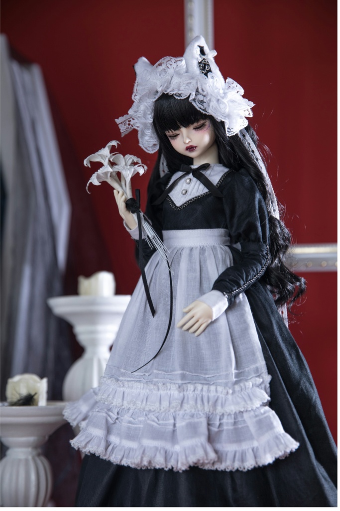 【BREZZA】【1/4】ドール服 メイド服 魔女 シスター エプロン ロリータ 1/4ドール 1/4ドール服 1/4サイズ 1/4ドール用 SDM MSD ドレス