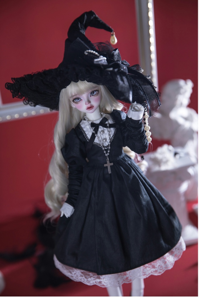 【BREZZA】【1/4】ドール服 メイド服 魔女 シスター エプロン ロリータ 1/4ドール 1/4ドール服 1/4サイズ 1/4ドール用 SDM MSD ドレス