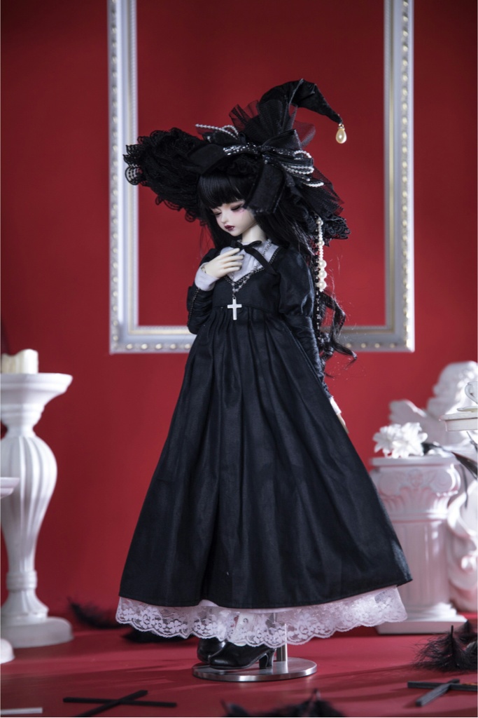 【BREZZA】【1/4】ドール服 メイド服 魔女 シスター エプロン ロリータ 1/4ドール 1/4ドール服 1/4サイズ 1/4ドール用 SDM MSD ドレス