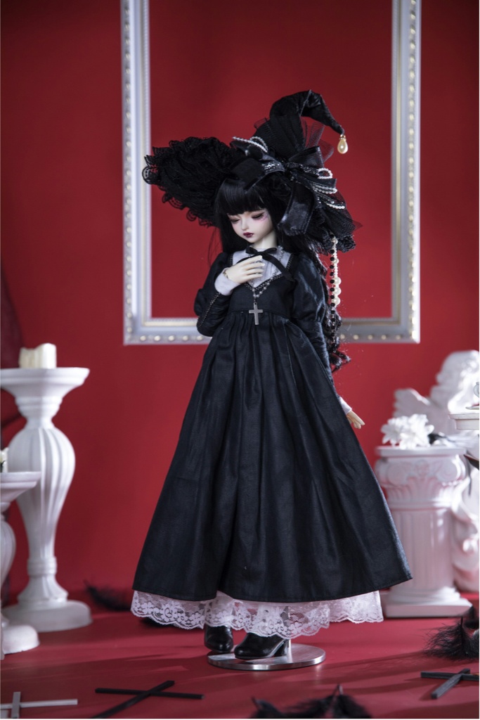 【BREZZA】【1/4】ドール服 メイド服 魔女 シスター エプロン ロリータ 1/4ドール 1/4ドール服 1/4サイズ 1/4ドール用 SDM MSD ドレス