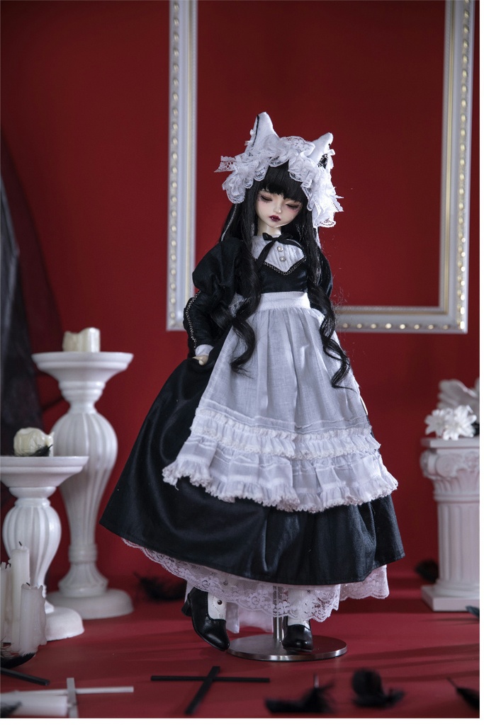 【BREZZA】【1/4】ドール服 メイド服 魔女 シスター エプロン ロリータ 1/4ドール 1/4ドール服 1/4サイズ 1/4ドール用 SDM MSD ドレス