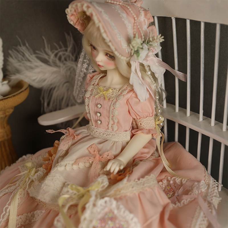 【BREZZA】【1/4,1/6】ドール服　ピーチトフィー　1/4ドール　1/4ドール服　1/4サイズ　1/4ドール用　SDM　MSD　ドレス　ロリータ