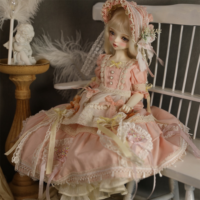 【BREZZA】【1/4,1/6】ドール服　ピーチトフィー　1/4ドール　1/4ドール服　1/4サイズ　1/4ドール用　SDM　MSD　ドレス　ロリータ