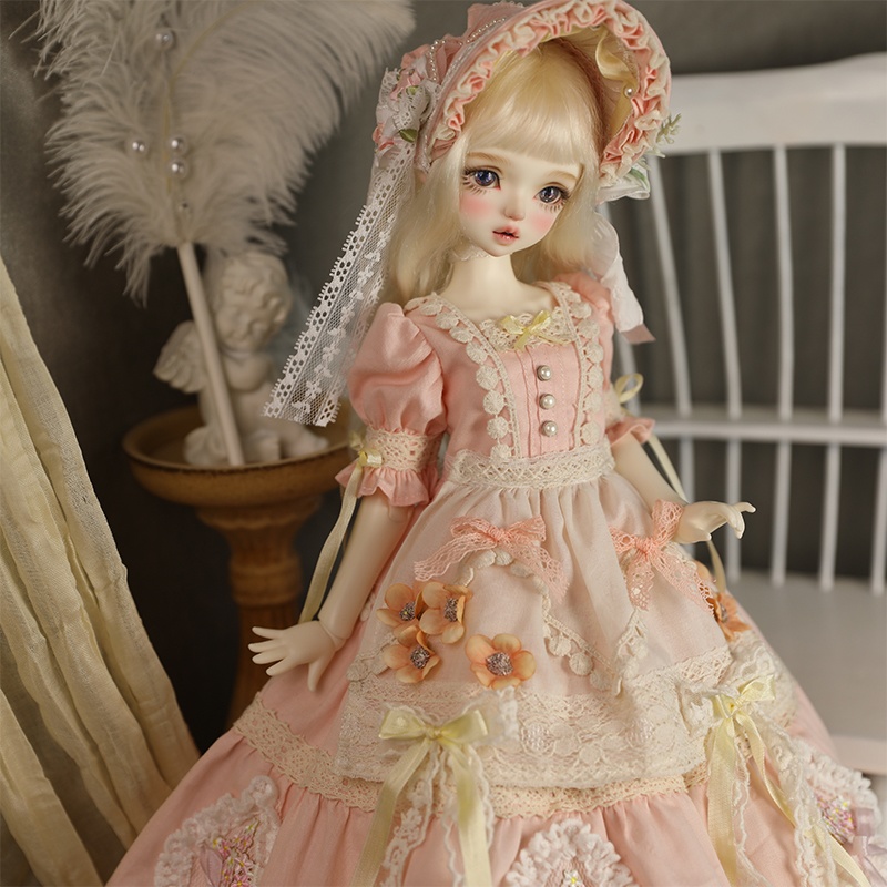 【BREZZA】【1/4,1/6】ドール服　ピーチトフィー　1/4ドール　1/4ドール服　1/4サイズ　1/4ドール用　SDM　MSD　ドレス　ロリータ